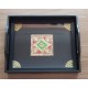 Tray with Tanjore Design Inlaid 10x12 inches (Wooden) - 1